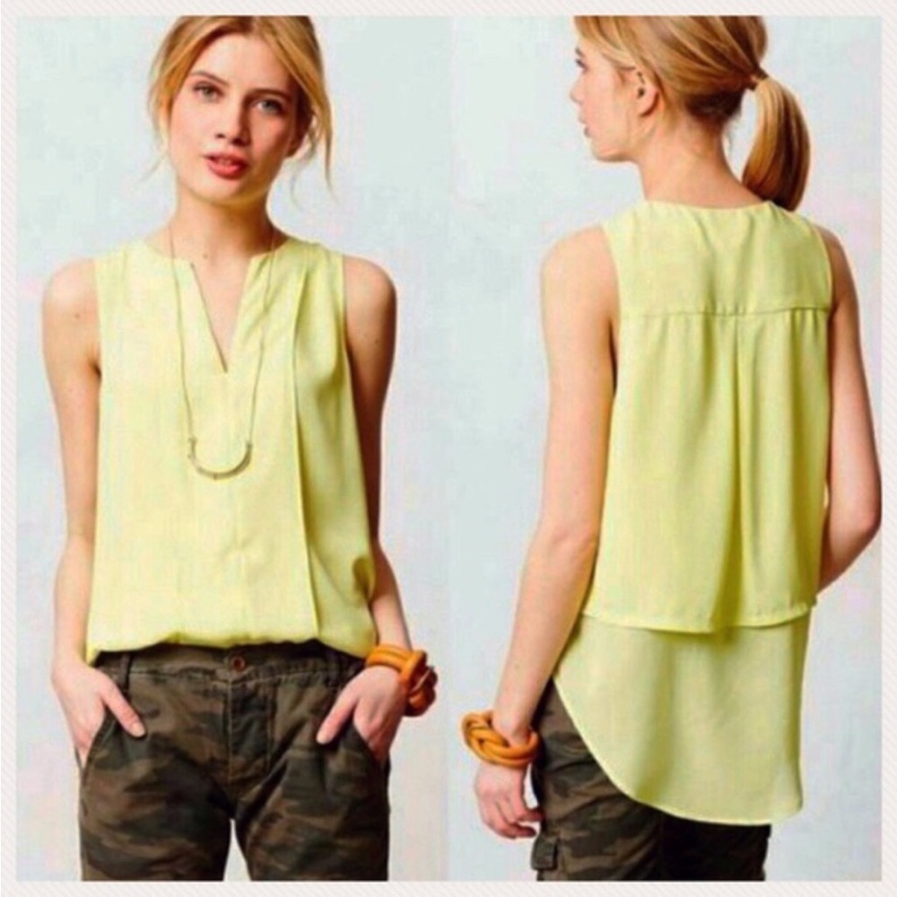 NWOT ANTHROPOLOGIE MAUVE SILKY TANK, 4